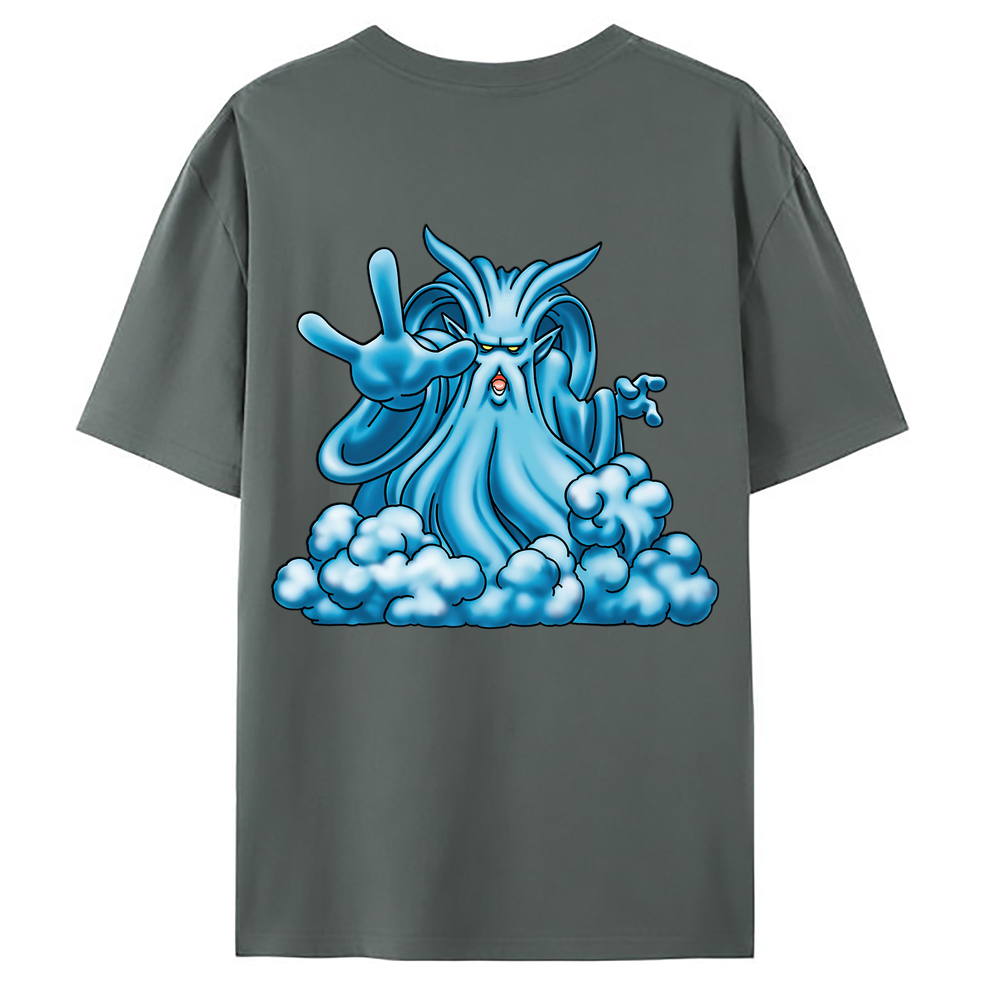 （画像用） ドラゴンクエスト Doragon Kuesuto Dragon Quest 綿100％ メンズ半袖Tシャツ（バックプリント） 通気性